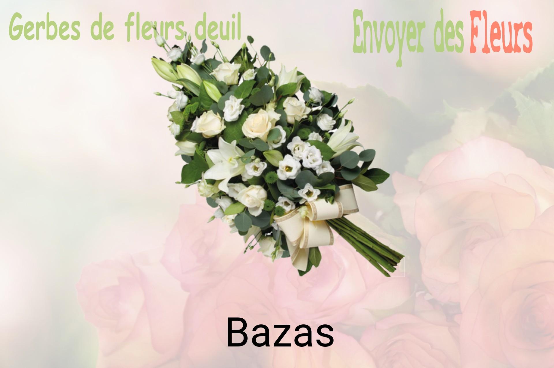 Gerbe de fleurs de deuil livrée à Bazas